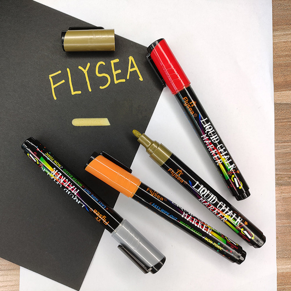 FLYSEA S753 12Pcs Whiteboard Markers Colour Erasable Ink Pen for Home School Office Uses