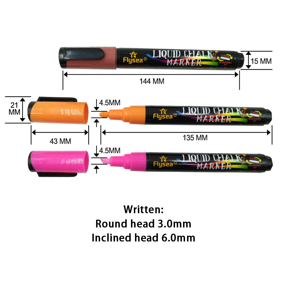 FLYSEA S753 12Pcs Whiteboard Markers Colour Erasable Ink Pen for Home School Office Uses