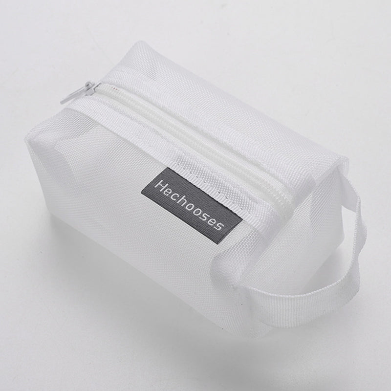 HE CHOOSES D050 Three-Dimensional Square Mesh Coin Purse Storage Bag, Size S - Grey