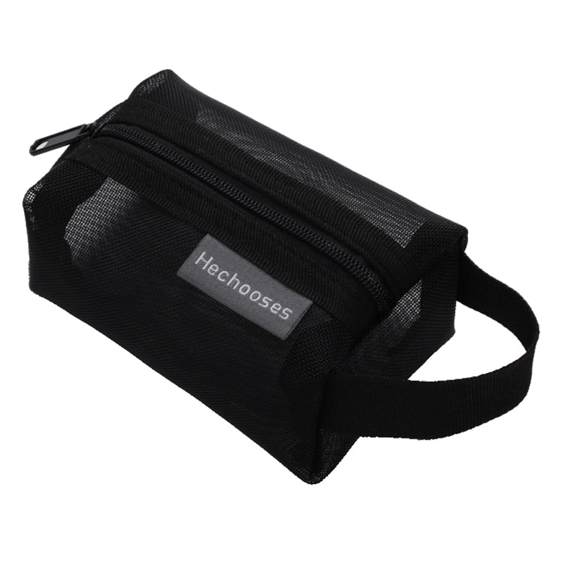 HE CHOOSES D050 Three-Dimensional Square Mesh Coin Purse Storage Bag, Size S - Grey