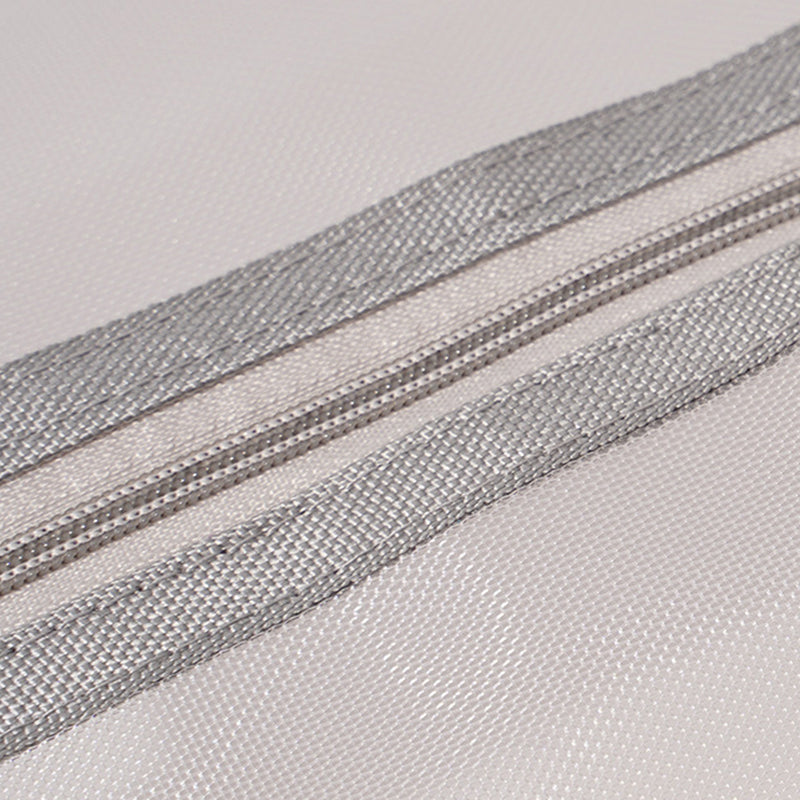 HE CHOOSES D053 Three-Dimensional Square Mesh Storage Bag Pencil Case, Size XL - Grey