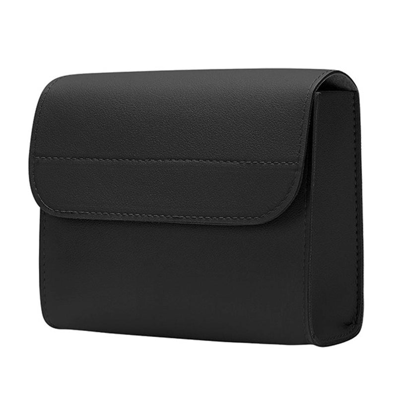 Power Bank Storage Bag Ultra-thin PU Leather Accessories Organizer - Milk Tea Pink