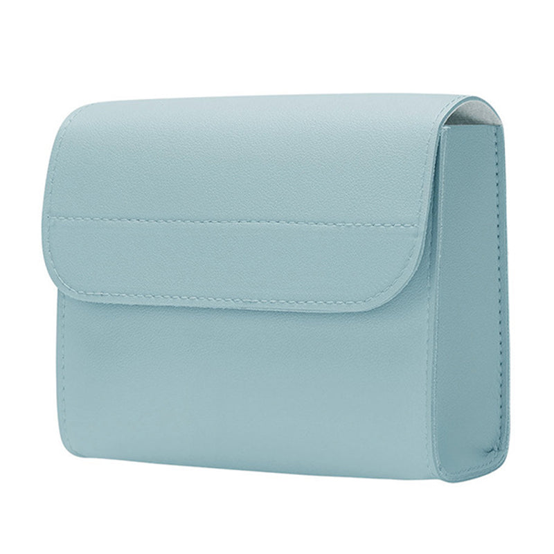 Power Bank Storage Bag Ultra-thin PU Leather Accessories Organizer - Milk Tea Pink