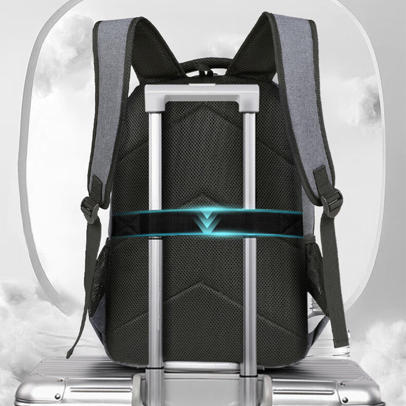 VICTORIATOURIST V906 USB Business Travel Backpack Dual Shoulder 15.6-inch Laptop Bag with USB Port, Upgraded Version - Grey
