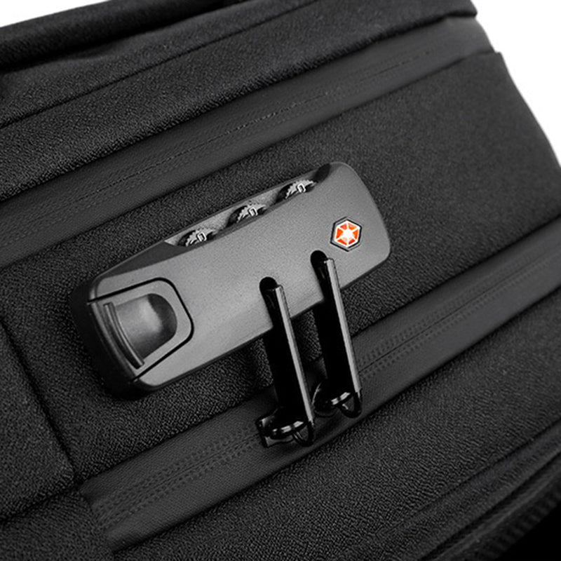 16.1 inch Laptop Backpack with Anti-Theft Lock Oxford Cloth Notebook Shoulder Bag - Black