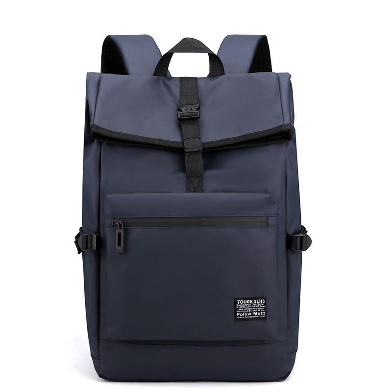 16-Inch Laptop Backpack Large Capacity Oxford Cloth Travel Bag - Black