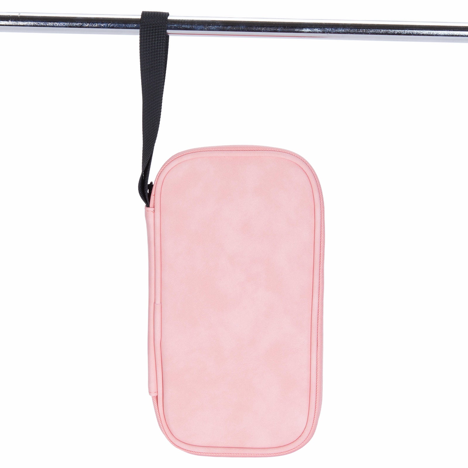 PU Multifunctional Phone Accessories Storage Bag, Passport Pouch with Small Hanging Rope - Pink