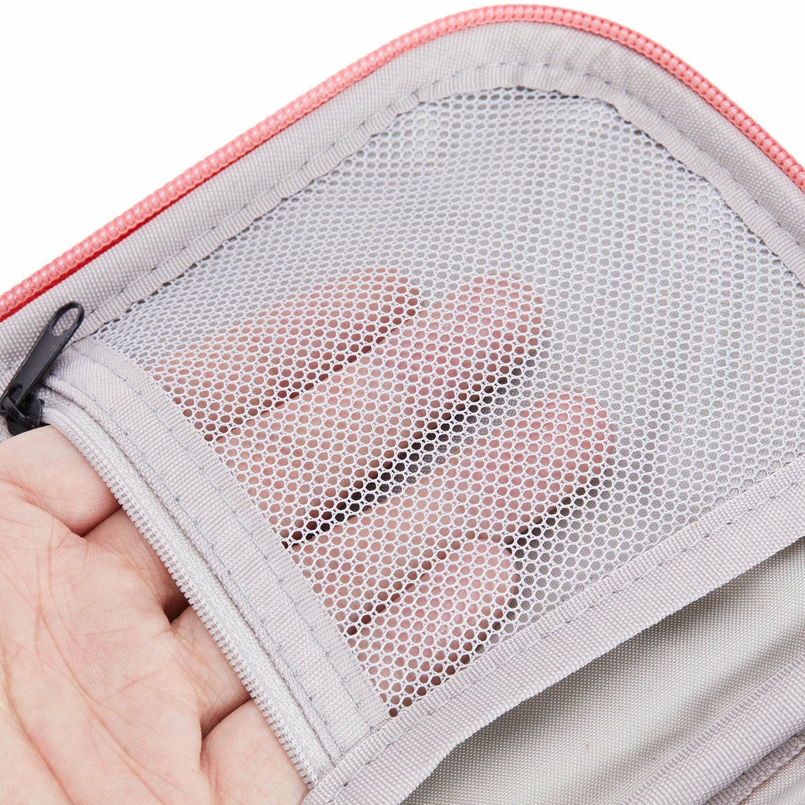 PU Multifunctional Phone Accessories Storage Bag, Passport Pouch with Small Hanging Rope - Pink