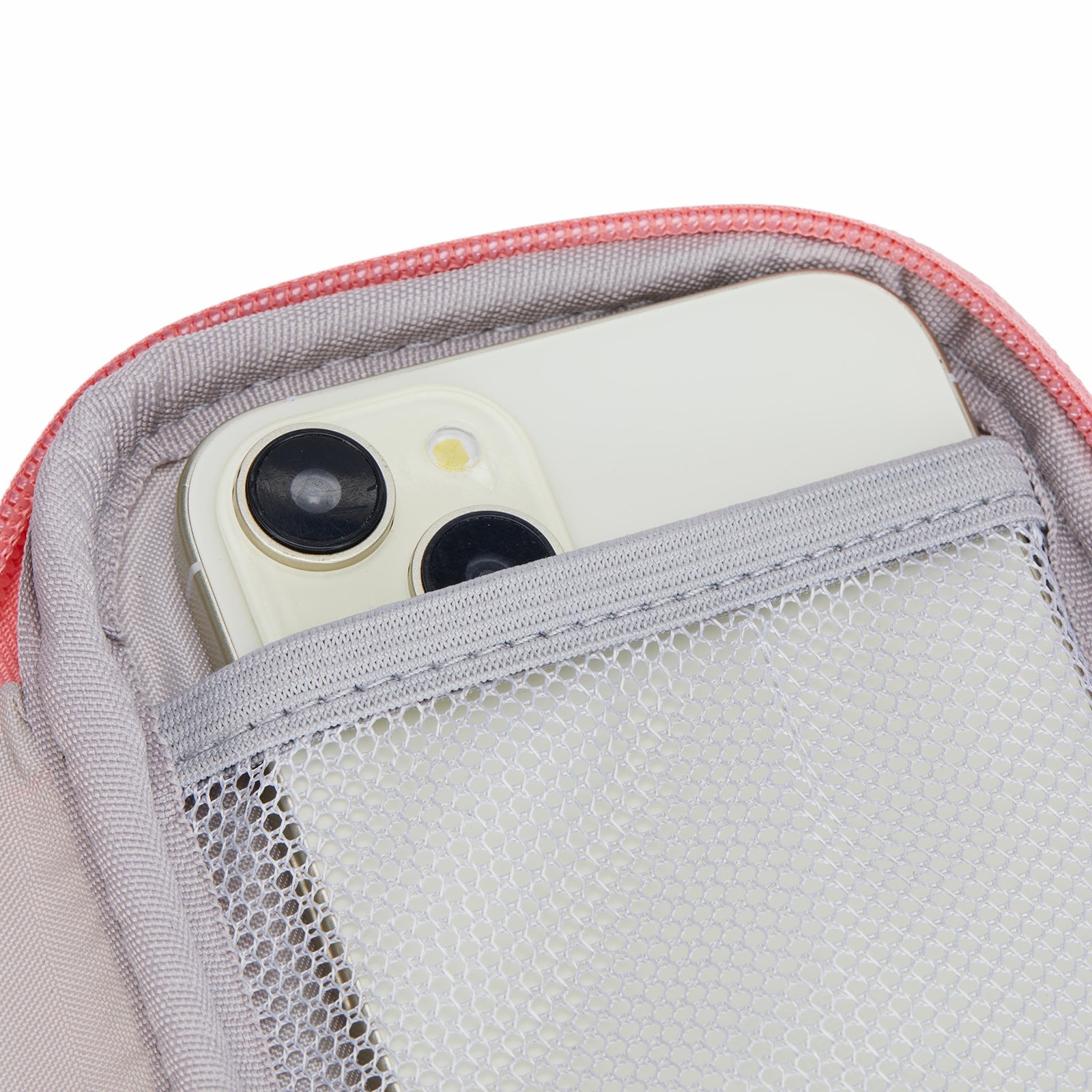 2-Layer Data Cable Storage Bag PU Leather Digital Accessories Organizer Pouch - Pink