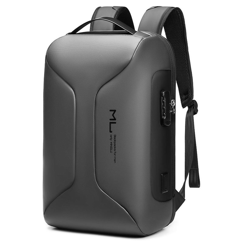 MINGLU ML22088-15.6 Inch Universal Dual Shoulder Laptop Backpack Oxford Cloth Notebook Storage Bag - Black