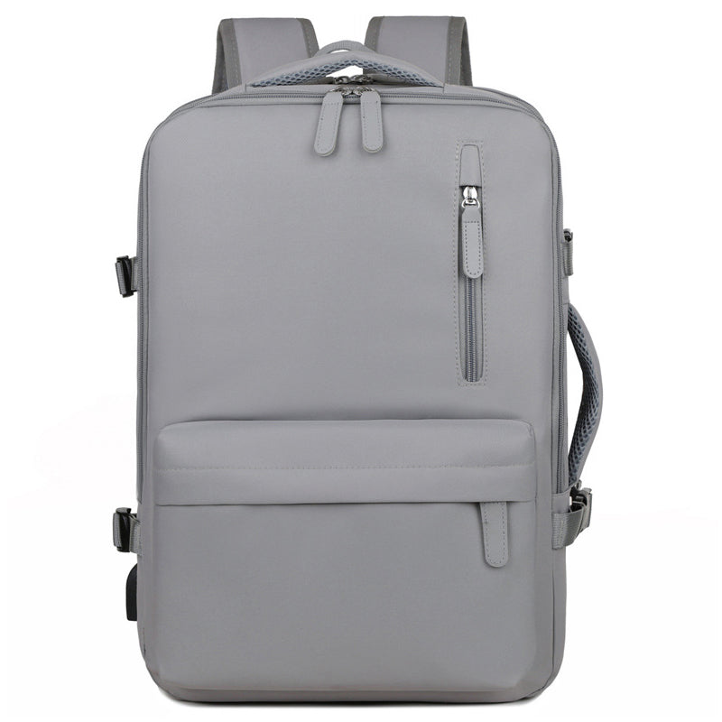 Travel Backpack Fit 15.6 Inch Laptop Computer Work Bag with USB Charging Port - Beige