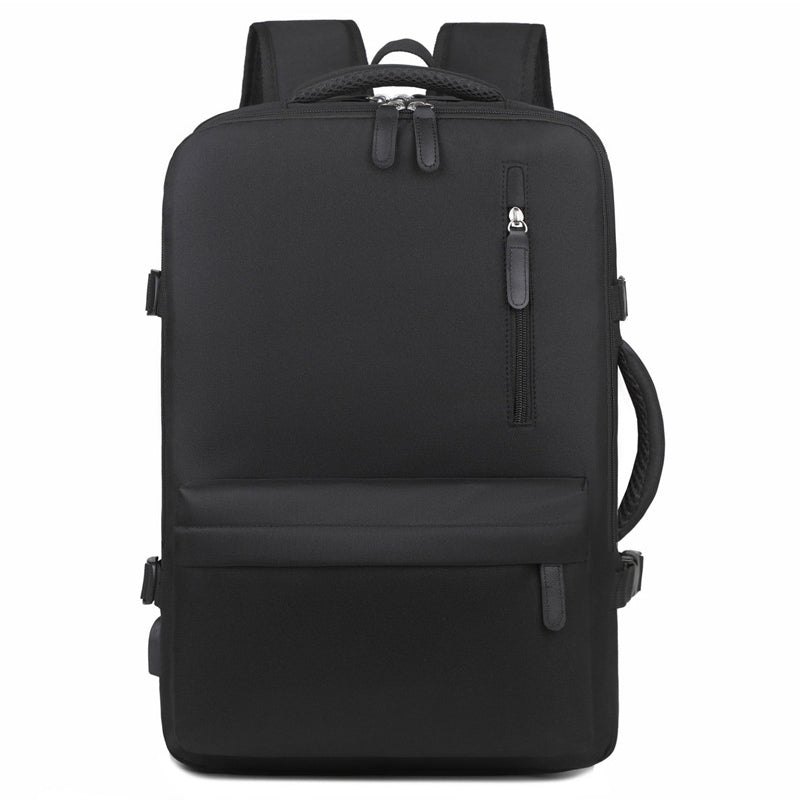 Travel Backpack Fit 15.6 Inch Laptop Computer Work Bag with USB Charging Port - Beige