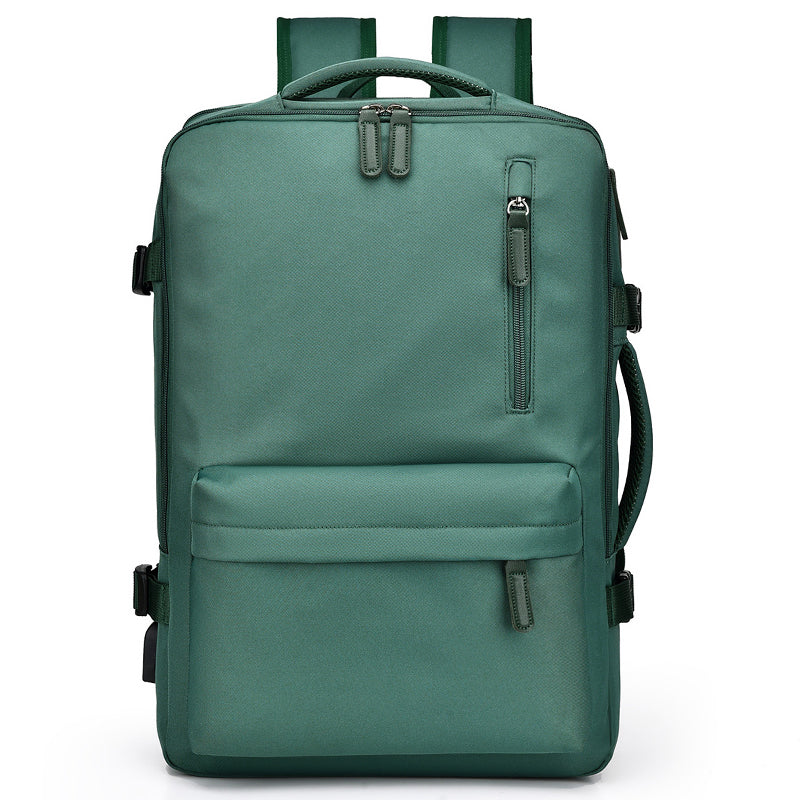 Travel Backpack Fit 15.6 Inch Laptop Computer Work Bag with USB Charging Port - Beige