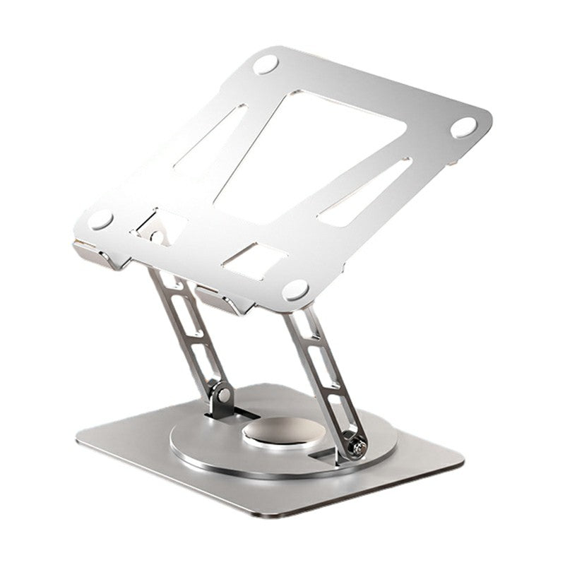 360-Degree Rotatable Desktop Tablet Holder Stand Foldable Aluminum Alloy Tablet Bracket - Silver / Trapezoid