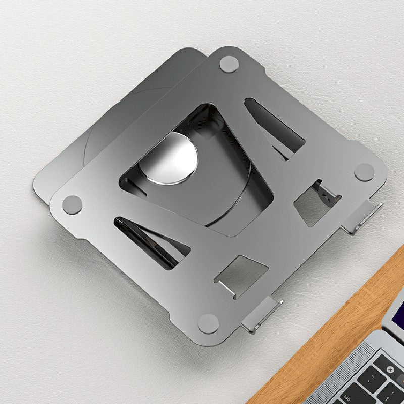 360-Degree Rotatable Desktop Tablet Holder Stand Foldable Aluminum Alloy Tablet Bracket - Silver / Trapezoid