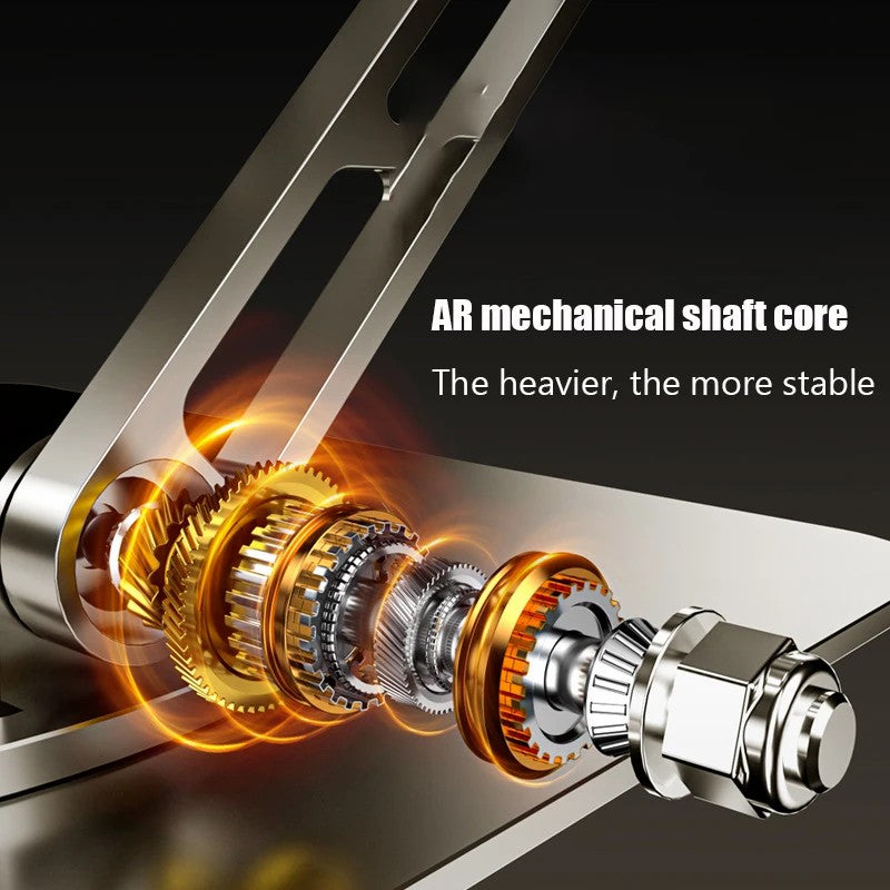 360-Degree Rotatable Desktop Tablet Holder Stand Foldable Aluminum Alloy Tablet Bracket - Silver / Trapezoid