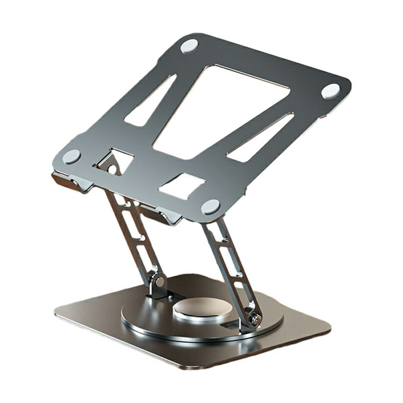 360-Degree Rotatable Desktop Tablet Holder Stand Foldable Aluminum Alloy Tablet Bracket - Silver / Trapezoid