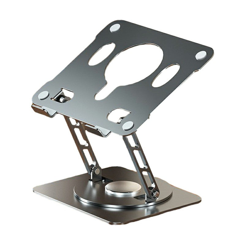 360-Degree Rotatable Desktop Tablet Holder Stand Foldable Aluminum Alloy Tablet Bracket - Silver / Trapezoid