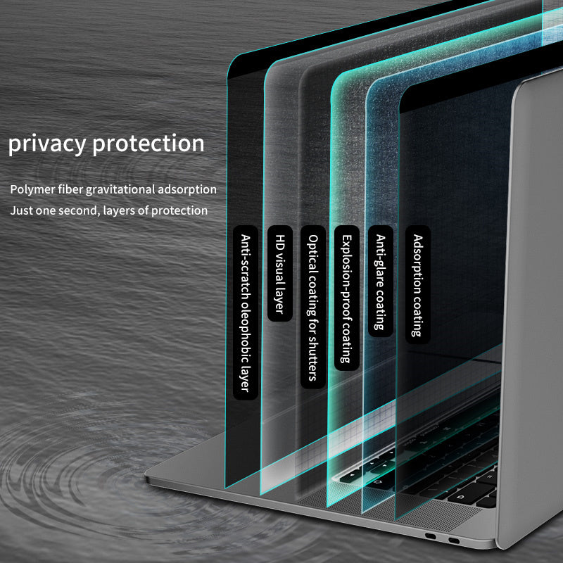 For MacBook Pro 16 inch (2021) A2485 Magnetic Adsorption Anti-Spy Film Laptop Tempered Glass Screen Protector