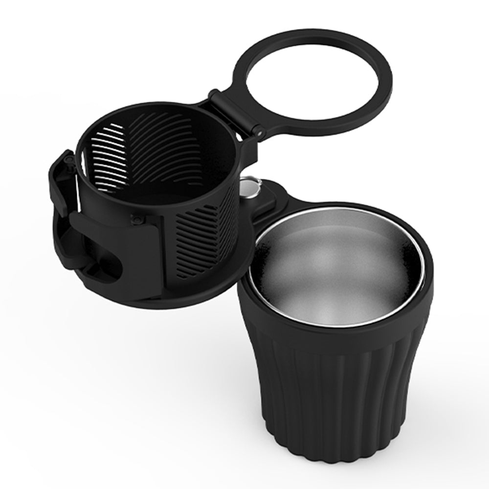 Rotation Car Cup Holder ABS+Stainless Steel Bottle Organizer for Convenient Driving