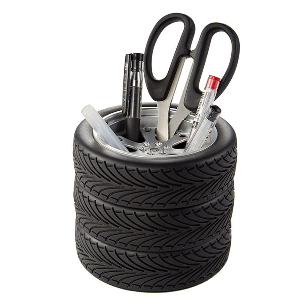 JT-G16 Imitation Tire Shape Pen Holder Creative Office Desktop Pen Sundries Holder