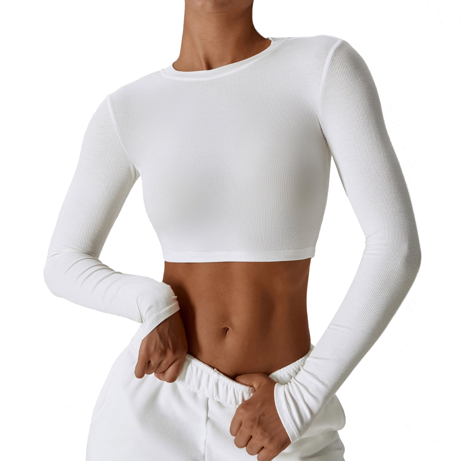 8188 Slim Fit Yoga Long Sleeve T-shirt Women Fitness Running Sports Crop Top