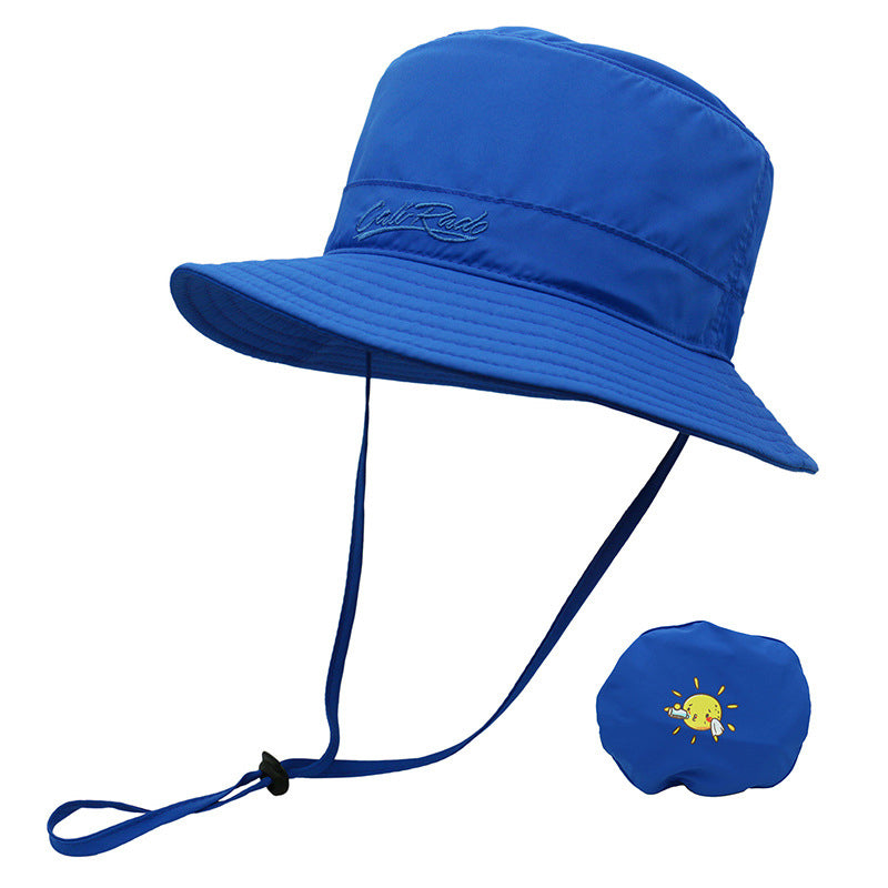 CALIRADO B2107 Outdoor Kids Sun Protection Bucket Hat Polyester Foldable Quick-Drying Sun Cap