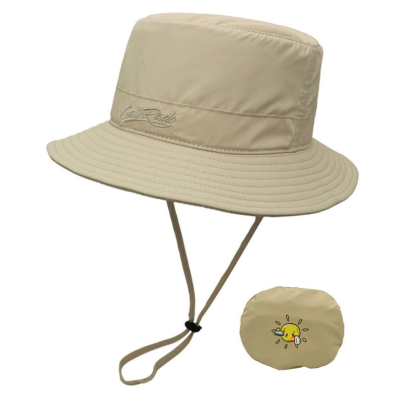 CALIRADO B2107 Outdoor Kids Sun Protection Bucket Hat Polyester Foldable Quick-Drying Sun Cap