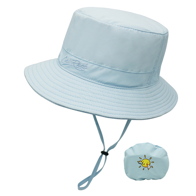 CALIRADO B2107 Outdoor Kids Sun Protection Bucket Hat Polyester Foldable Quick-Drying Sun Cap