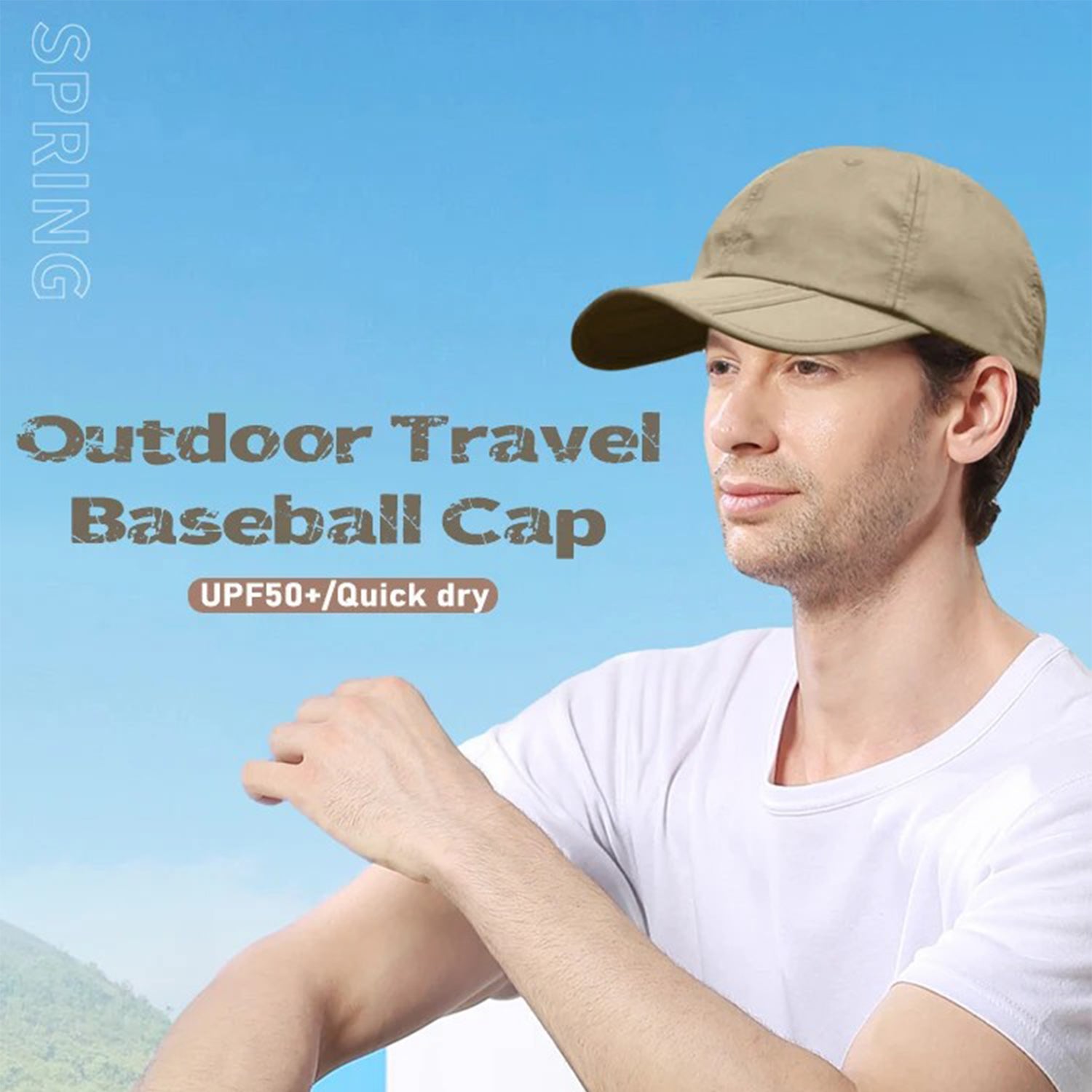 OUTFLY A13003 Summer Outdoor Sun-proof Hat Foldable Lengthen Brim Baseball Cap