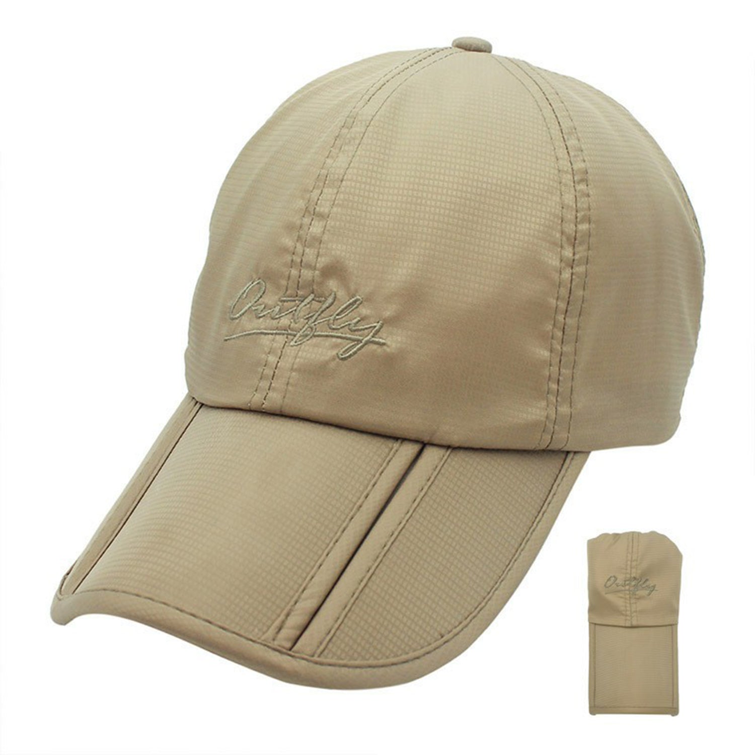 OUTFLY A13003 Summer Outdoor Sun-proof Hat Foldable Lengthen Brim Baseball Cap