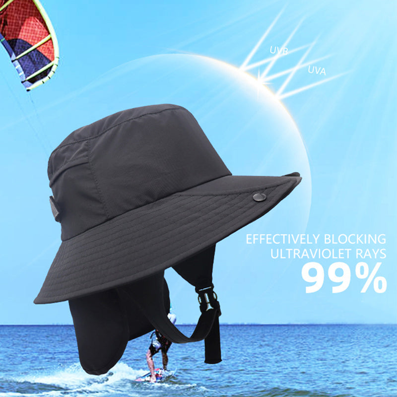 OUTFLY B2301 UPF50 and Sun-proof Hat Detachable Breathable Fishing Hat with Neck Flap