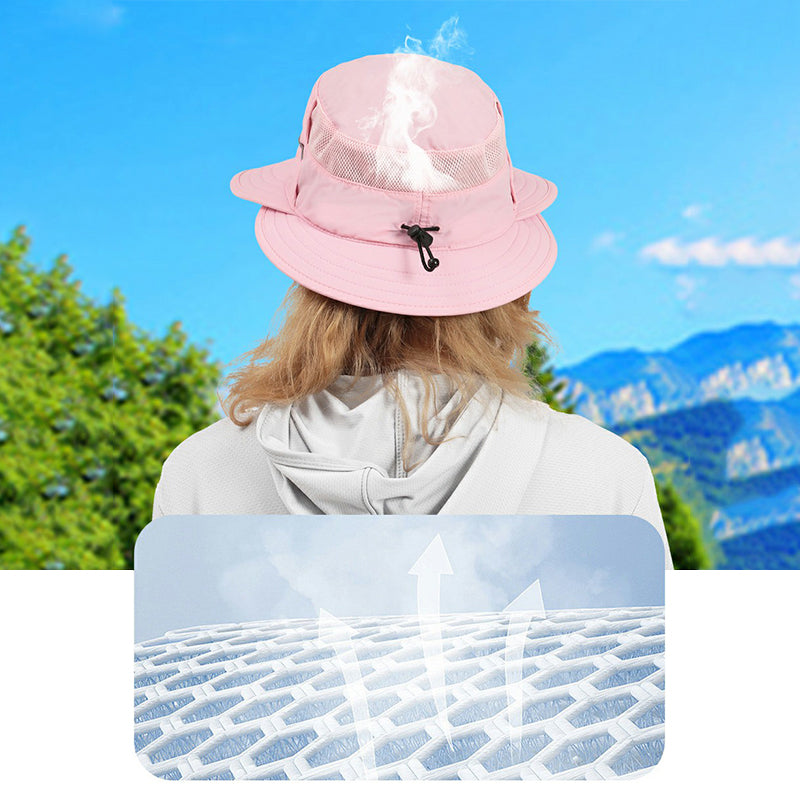 Summer Sun Hat Wide Brim Breathable Mesh Outdoor UPF 50 and Sun Caps for Men and Women