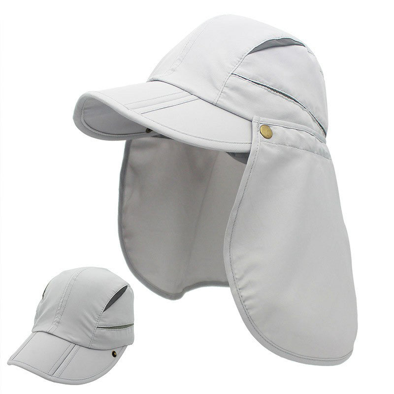 OUTFLY B18003 Outdoor Sun-proof Hat Breathable Anti-UV Detachable Flap Hat with Reflective Strip