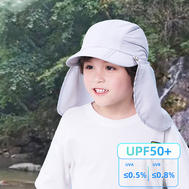 OUTFLY B18003 Outdoor Sun-proof Hat Breathable Anti-UV Detachable Flap Hat with Reflective Strip