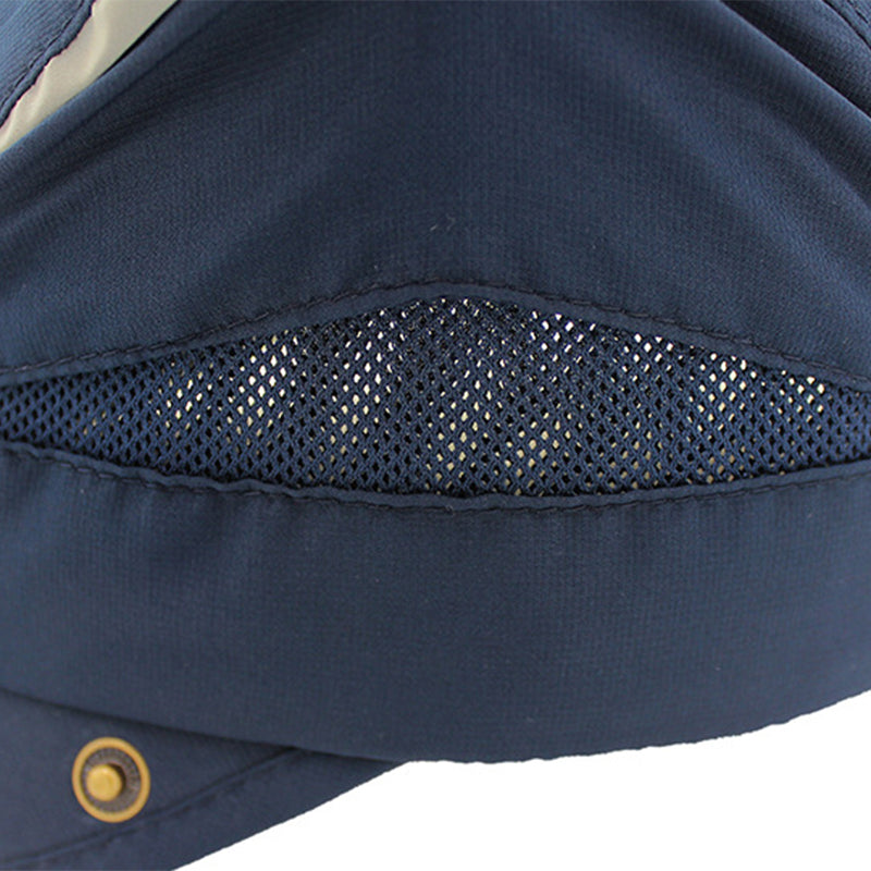 OUTFLY B18003 Outdoor Sun-proof Hat Breathable Anti-UV Detachable Flap Hat with Reflective Strip