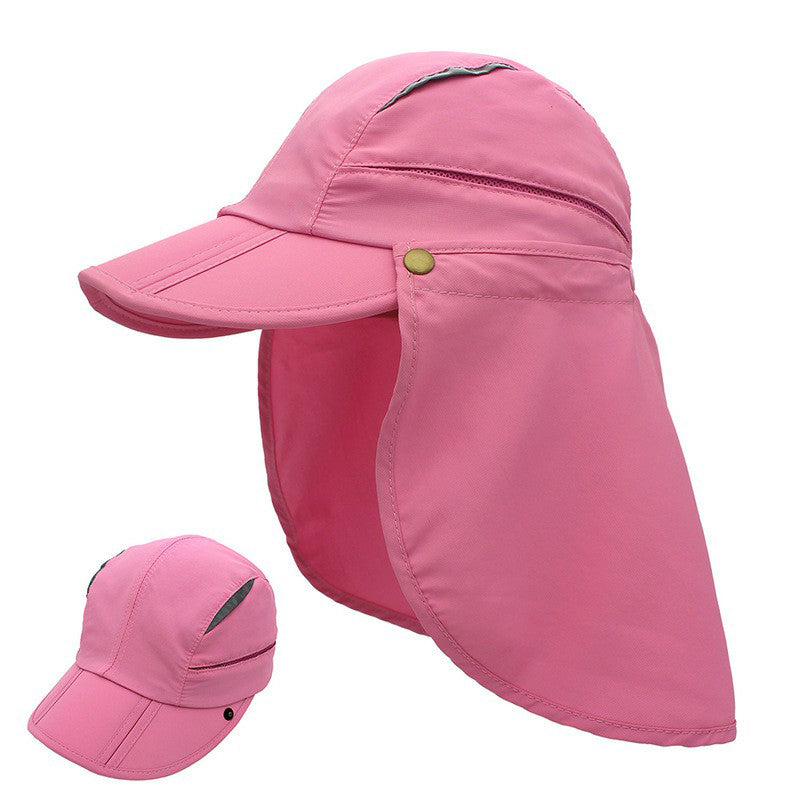 OUTFLY B18003 Outdoor Sun-proof Hat Breathable Anti-UV Detachable Flap Hat with Reflective Strip