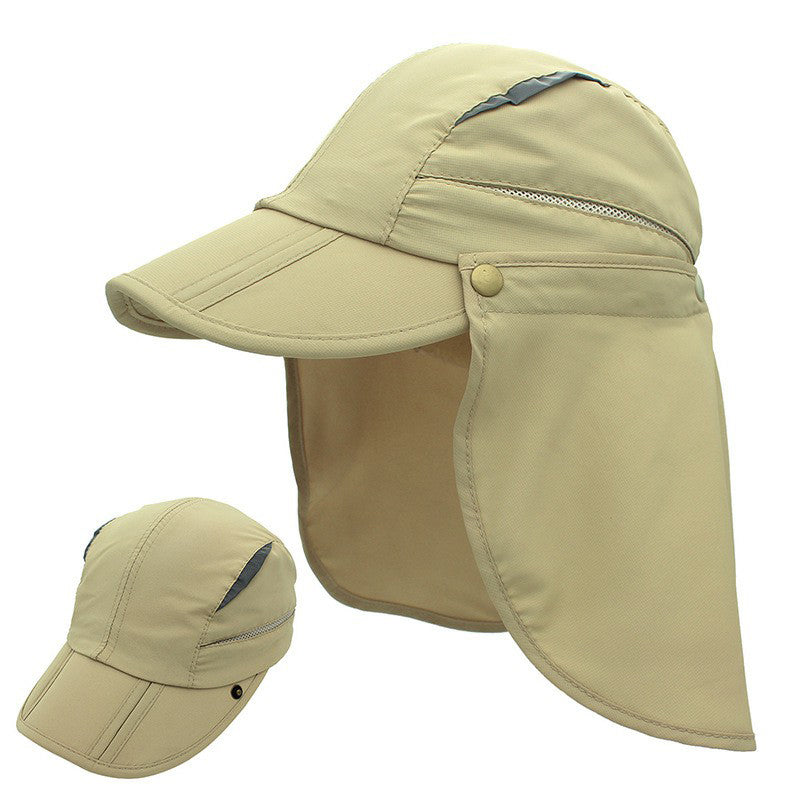 OUTFLY B18003 Outdoor Sun-proof Hat Breathable Anti-UV Detachable Flap Hat with Reflective Strip