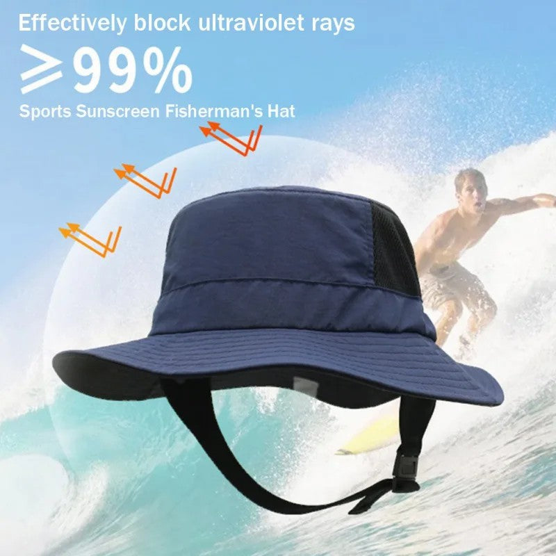 OUTFLY B17004 UPF 50 and Sun Fishing Hat Wide Brim Folded UV Sun Protection Hat for Hiking Fishing Surfing