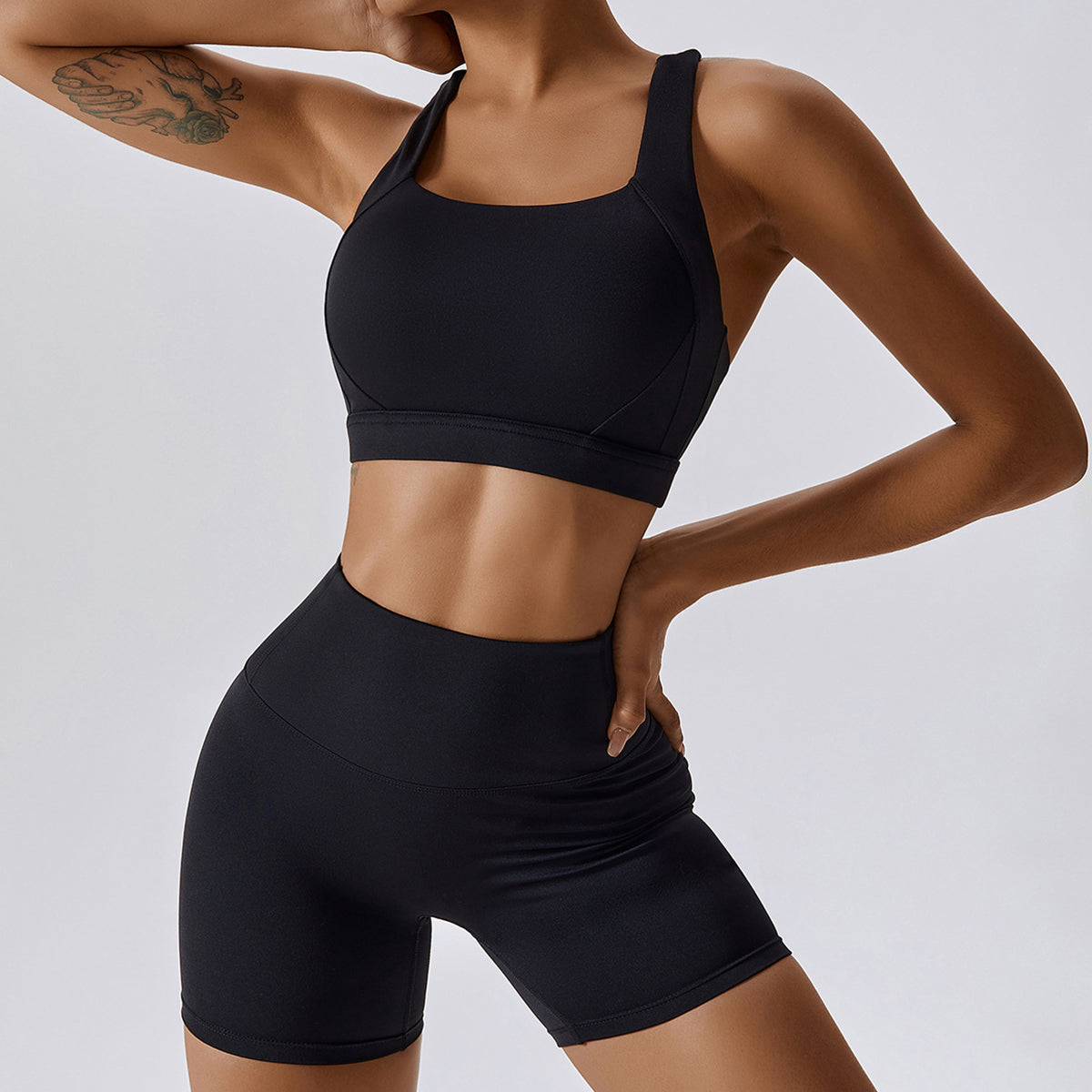 8047 Women Shockproof Sports Bra Slim Fit Yoga Running Fitness Tank Vest