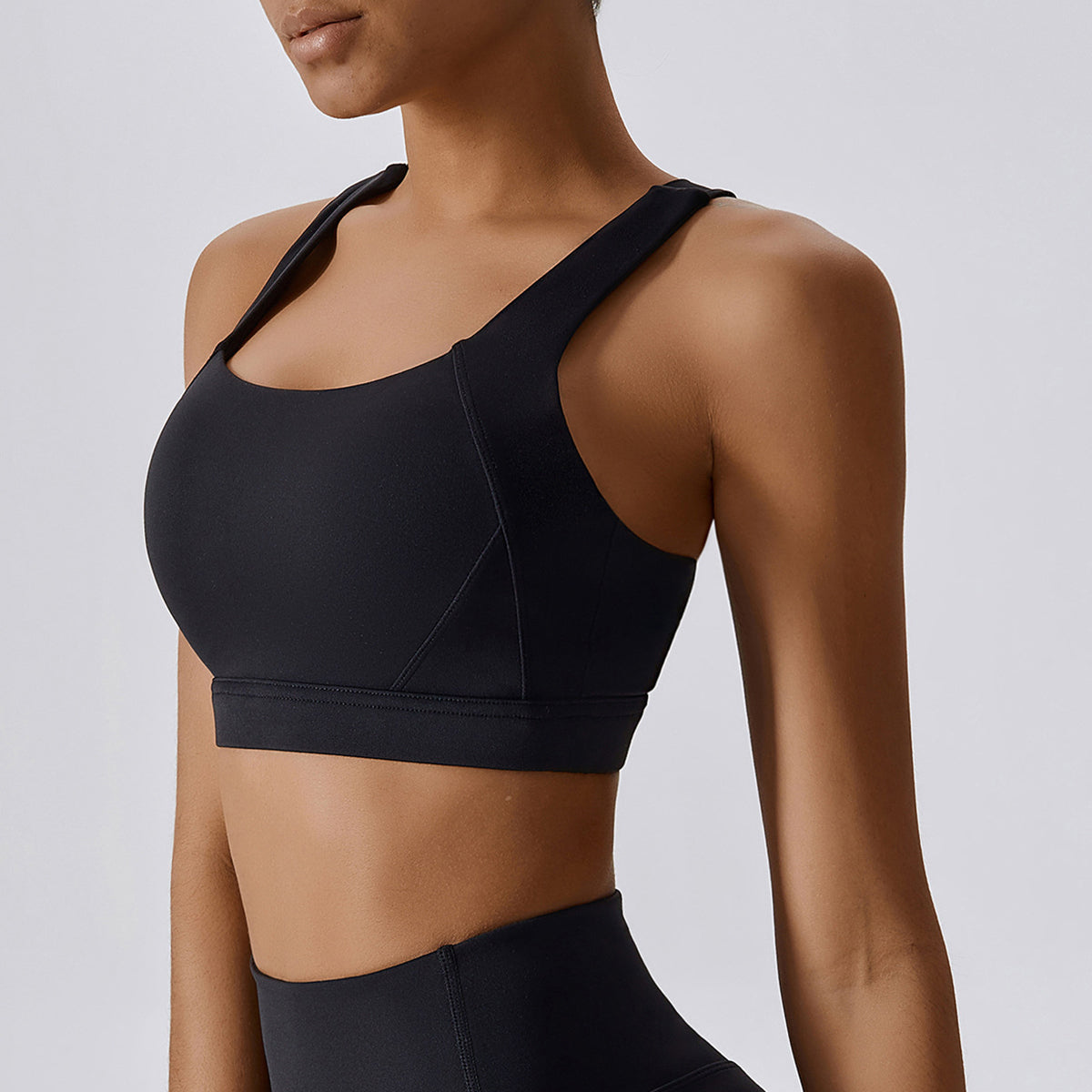 8047 Women Shockproof Sports Bra Slim Fit Yoga Running Fitness Tank Vest