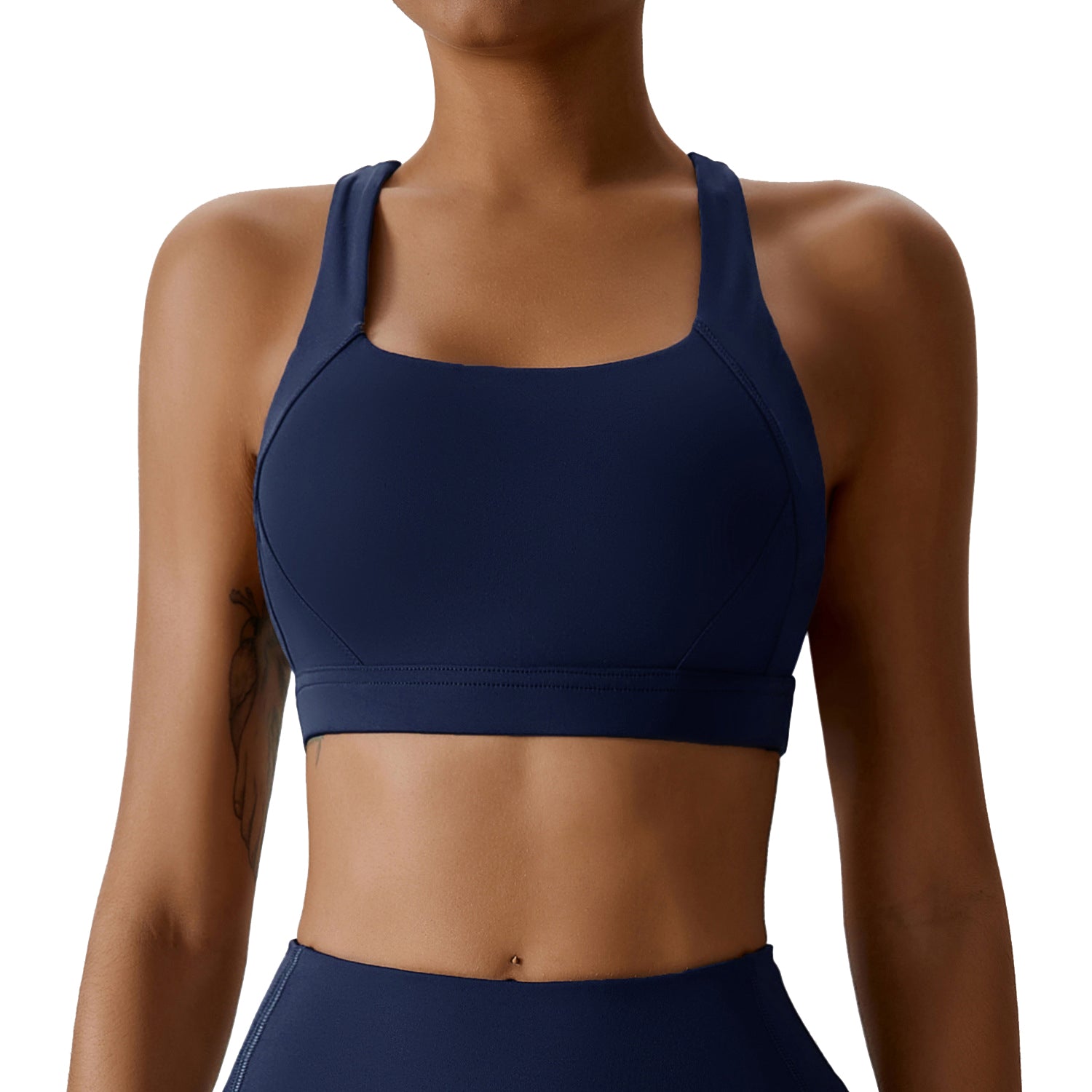 8047 Women Shockproof Sports Bra Slim Fit Yoga Running Fitness Tank Vest