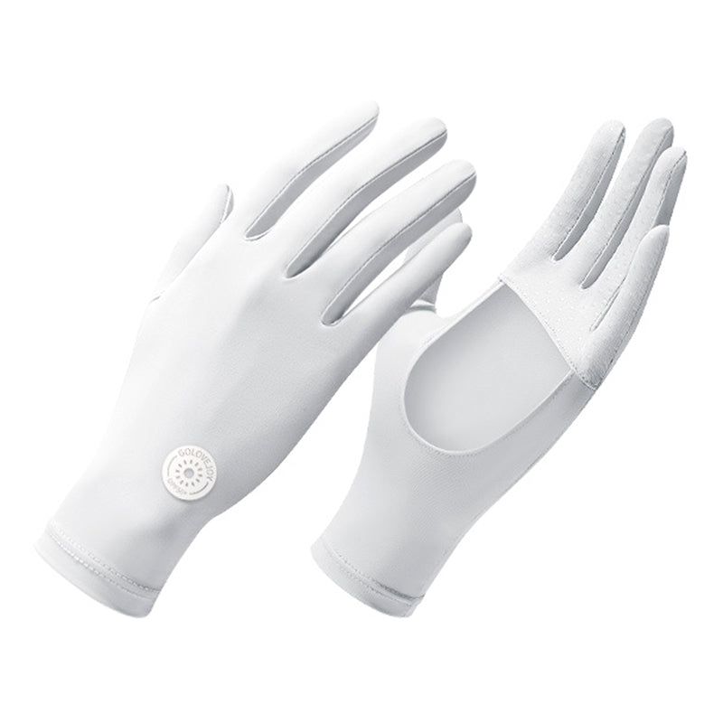 GOLOVEJOY XG72 1 Pair Cycling Cooling Ice Silk Gloves Anti-UV Hand Protector