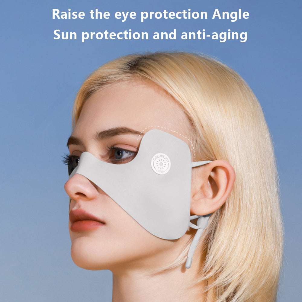 GOLOVEJOY XTJ127 Summer UV Protection Ice Silk Butterfly Shape Face Mask