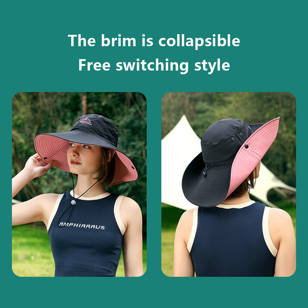 GOLOVEJOY Summer Hat Wide Brim UPF 50 and UV Protection Fishing Cap