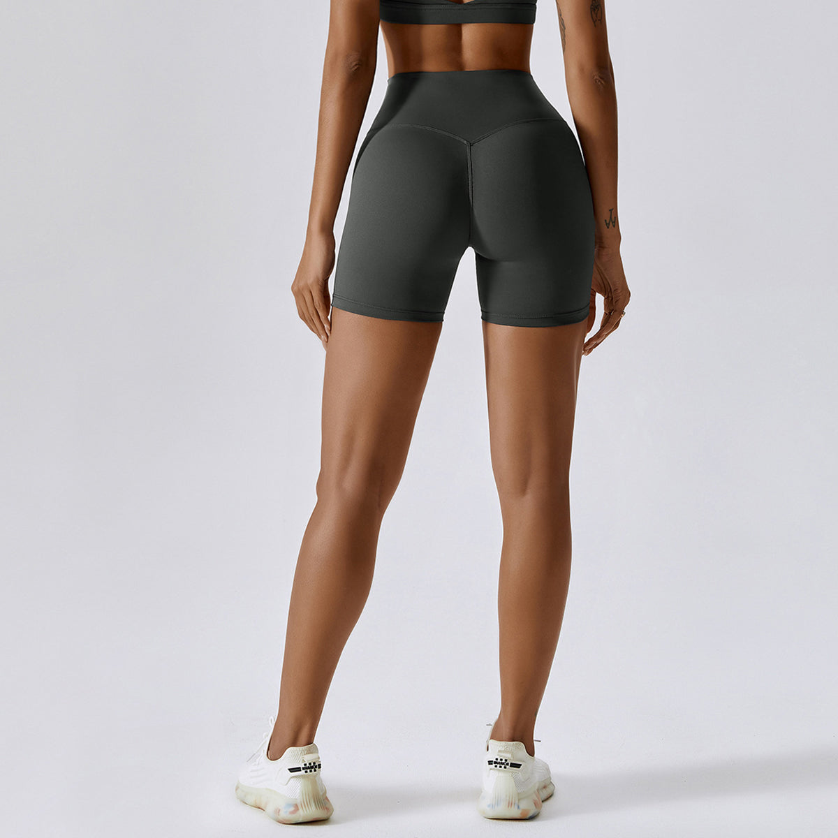 8047 Yoga Short Pants Quick-Dry Workout High Waisted Tummy Control Shorts