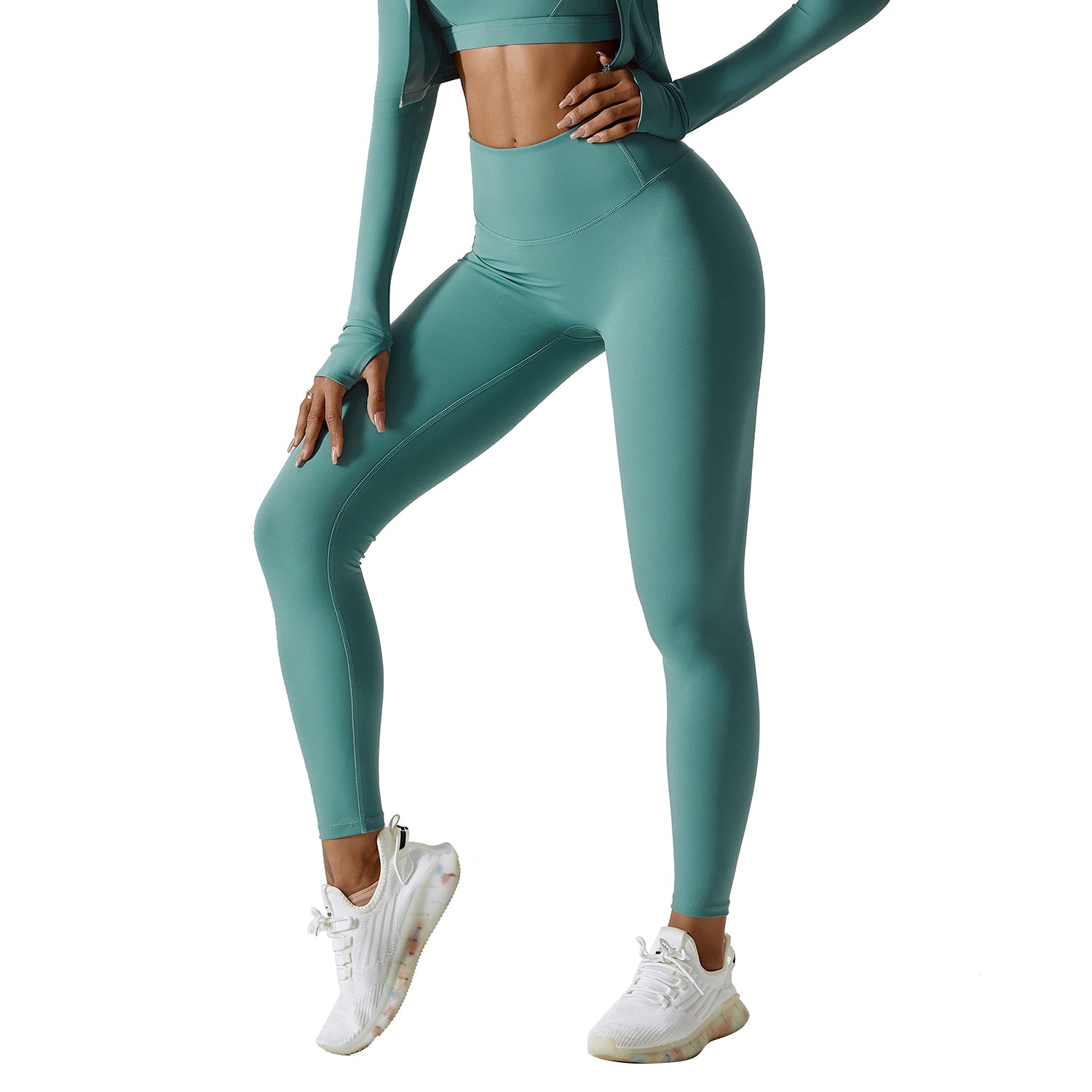 8047 Tummy Control Yoga Tights Pants High Waisted Workout Fitness Quick-Dry Leggings