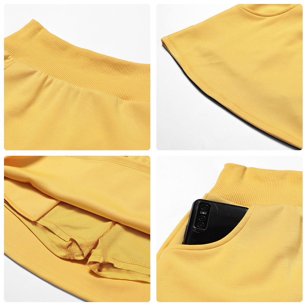 8582 Women's High Waisted Yoga Skirts with Pockets for Workout Athletic Golf