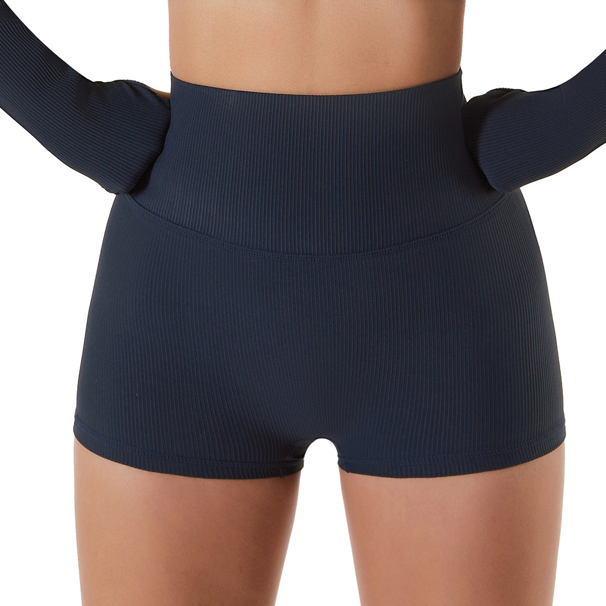 BDK6256 Running High Waisted Shorts Workout Tummy Control Yoga Short Pants