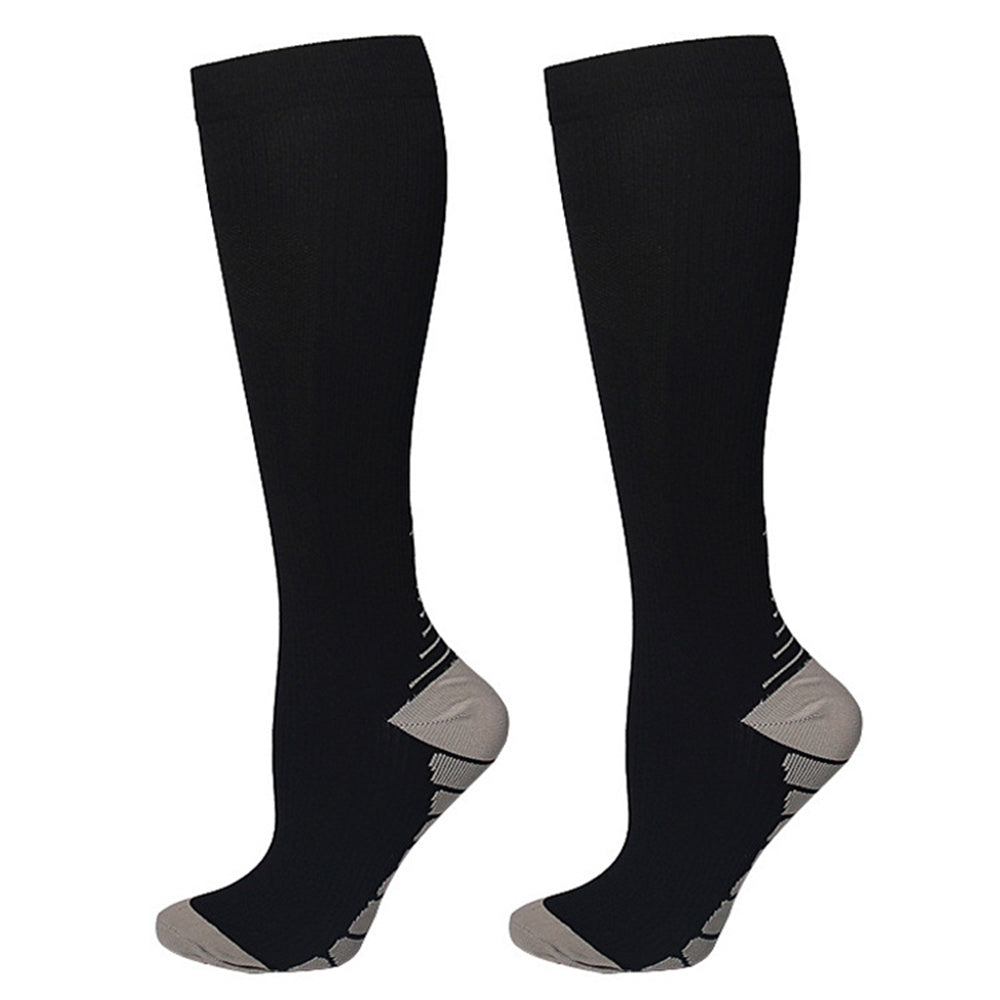 1 Pair High Compression Socks Circulation Knee High Socks Yoga Sports Hiking Running Stockings